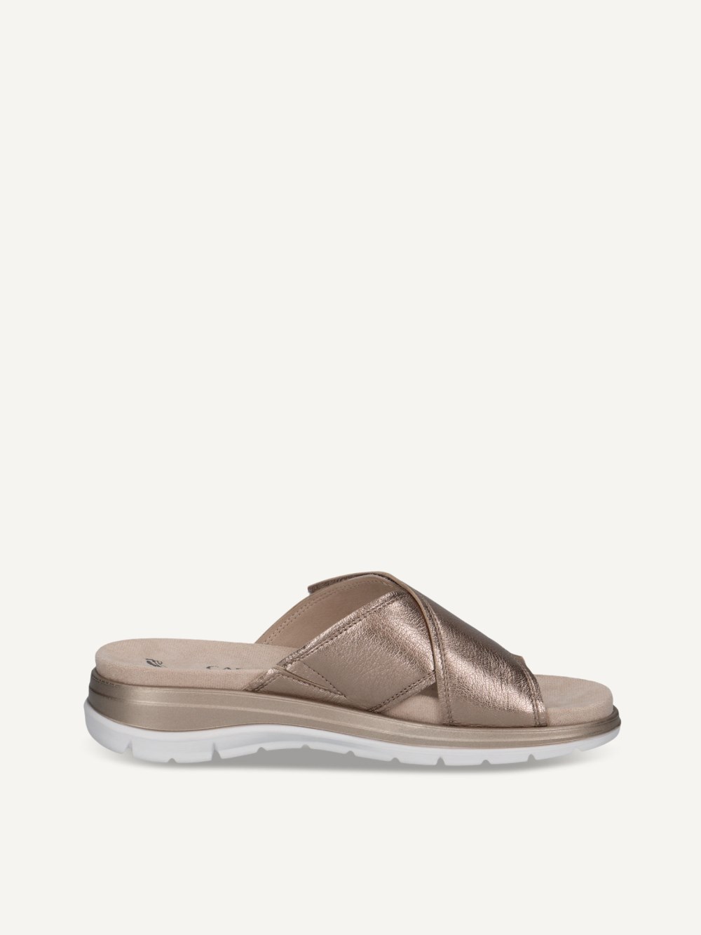 Caprice Slipper - Taupe-Metallic