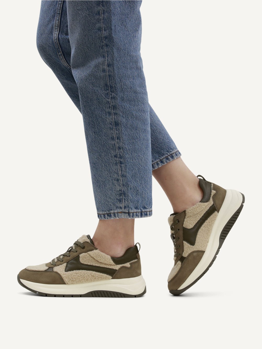 Caprice Sneaker - Khaki/Pelz