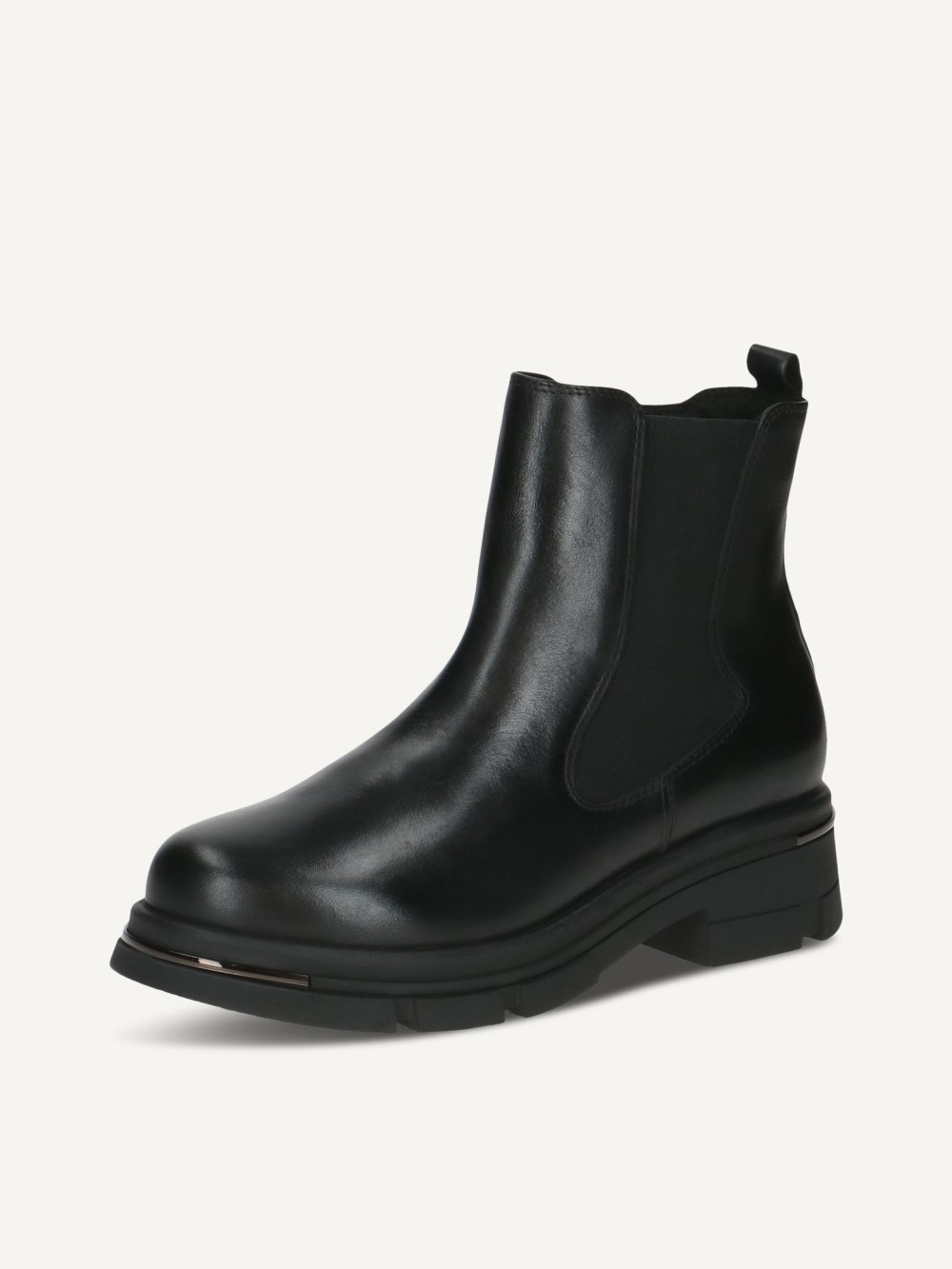 Caprice Chelsea Boot - Schwarzes Nappaleder