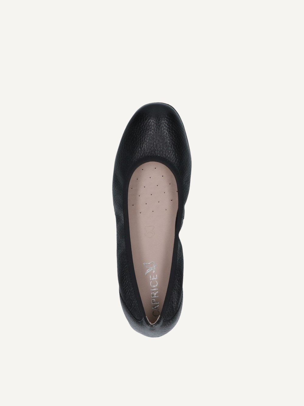 Caprice Ballerina - Schwarzes Hirschleder
