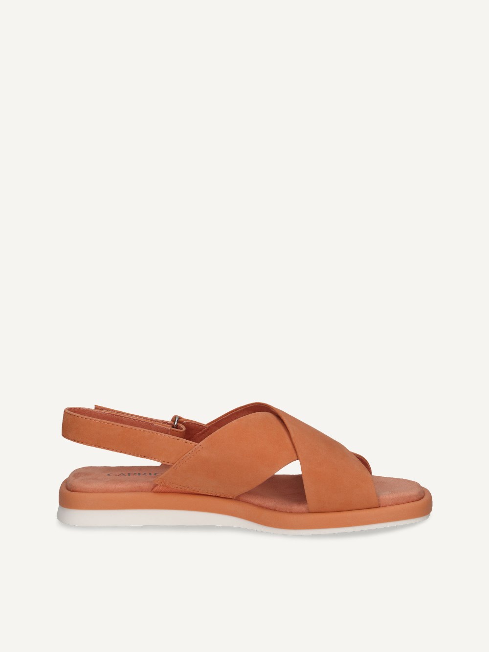Caprice Sandale - Orangefarbenes Wildleder