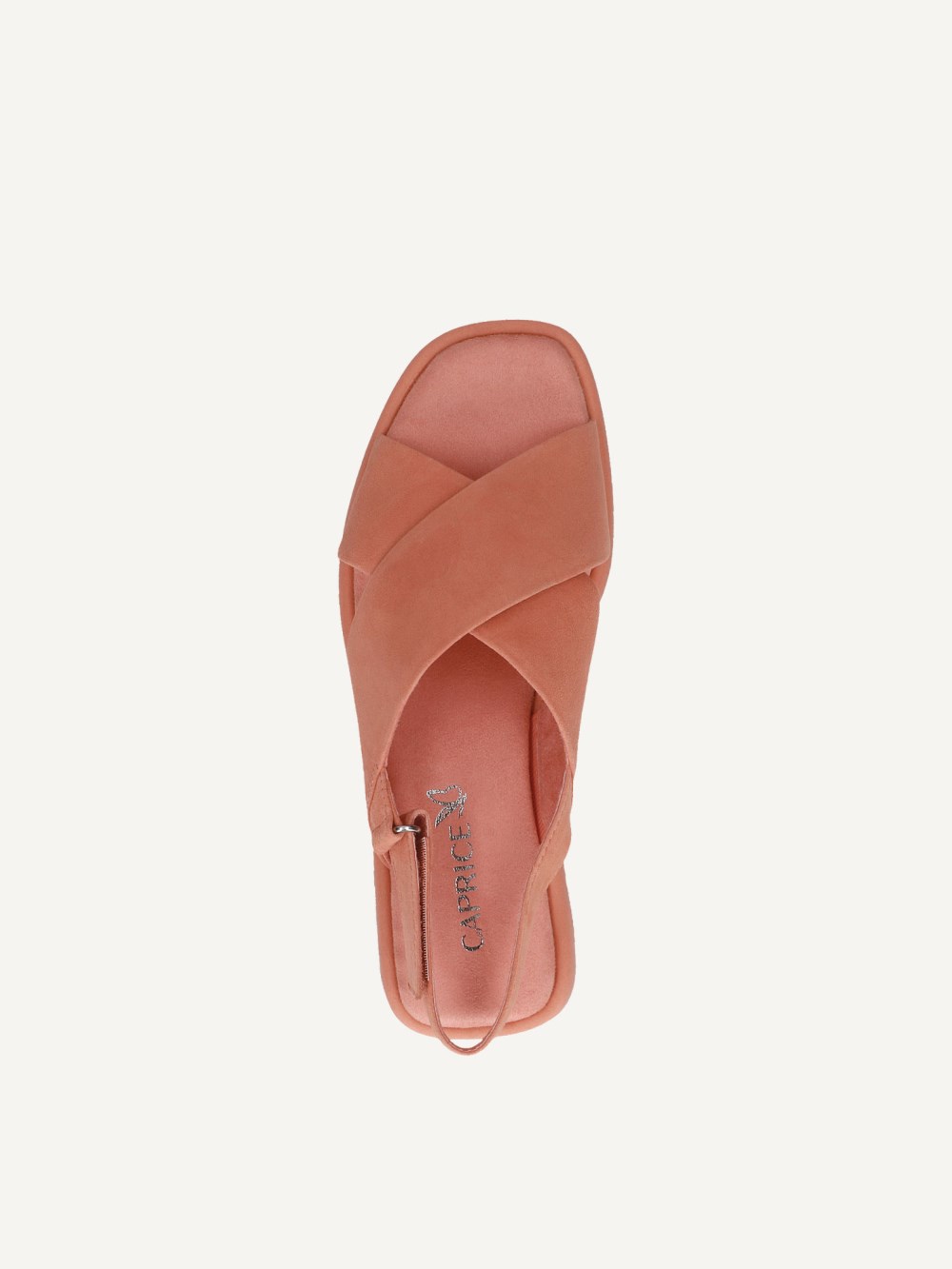 Caprice Sandale - Orangefarbenes Wildleder