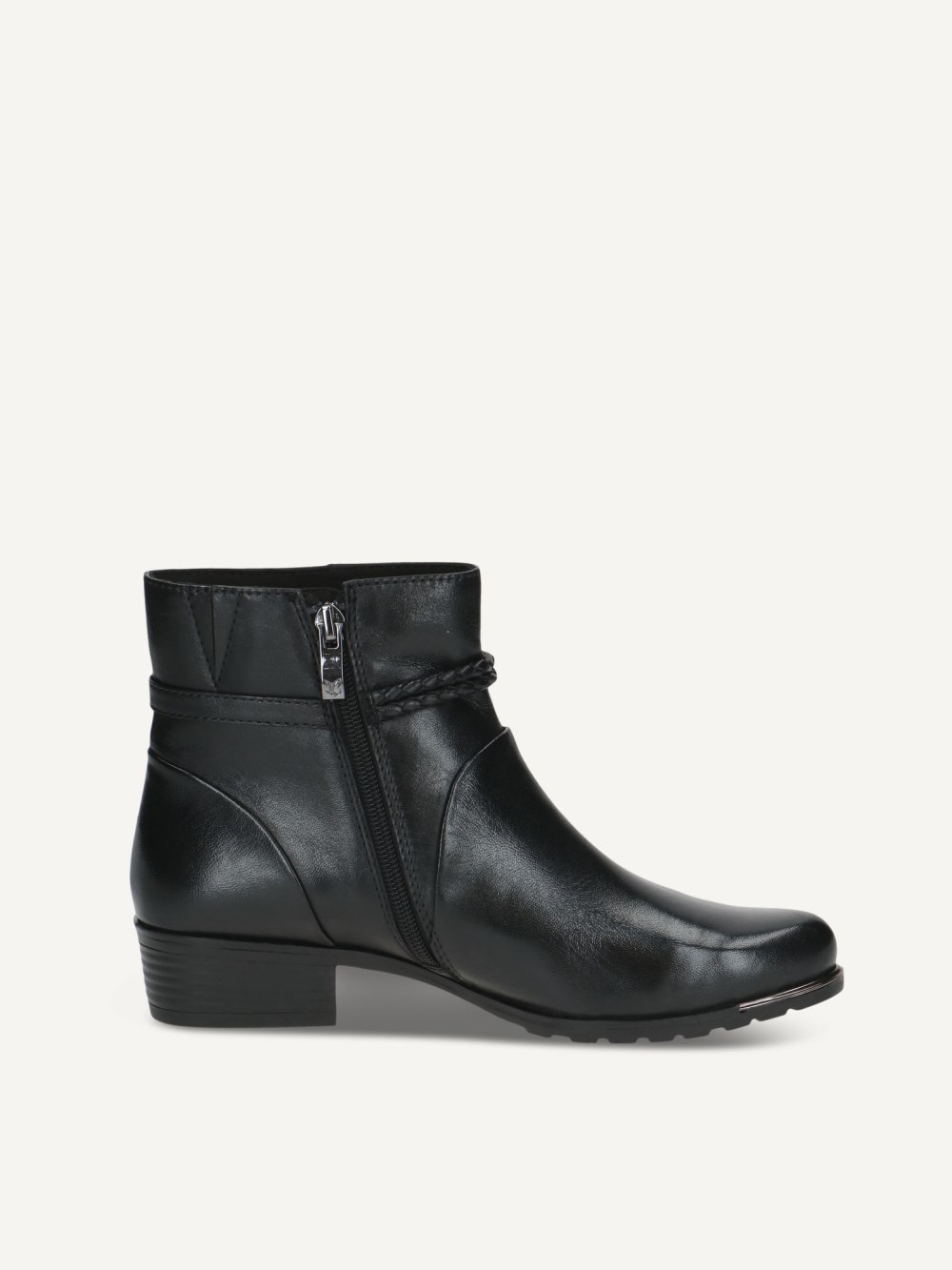 Caprice Stiefelette - Schwarzes Nappaleder