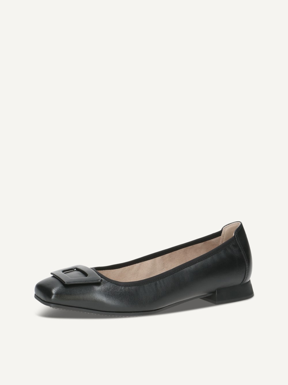 Caprice Ballerina - Schwarzes Nappaleder