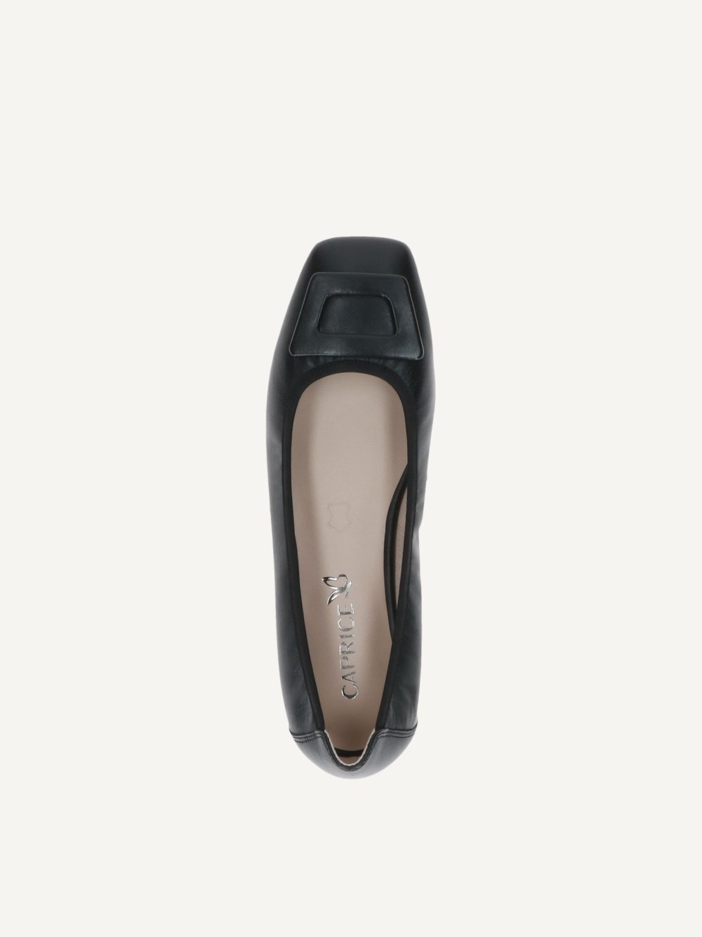 Caprice Ballerina - Schwarzes Nappaleder