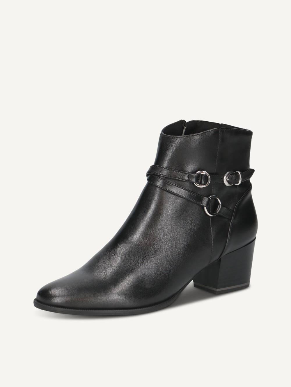 Caprice Stiefelette - Schwarzes Nappaleder