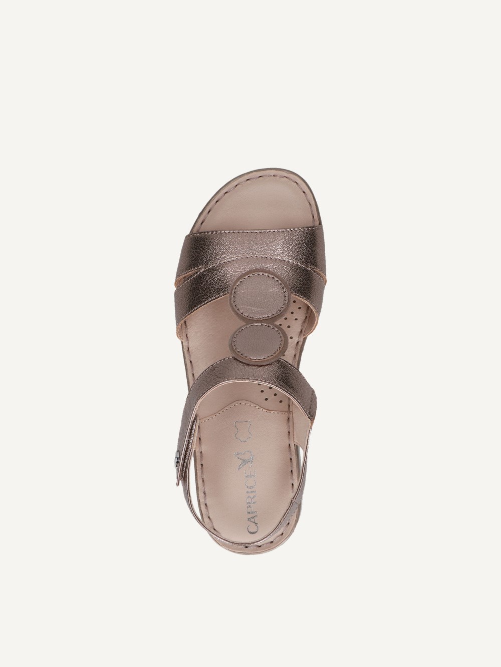 Caprice Sandalette - Taupemetallic-Kammleder