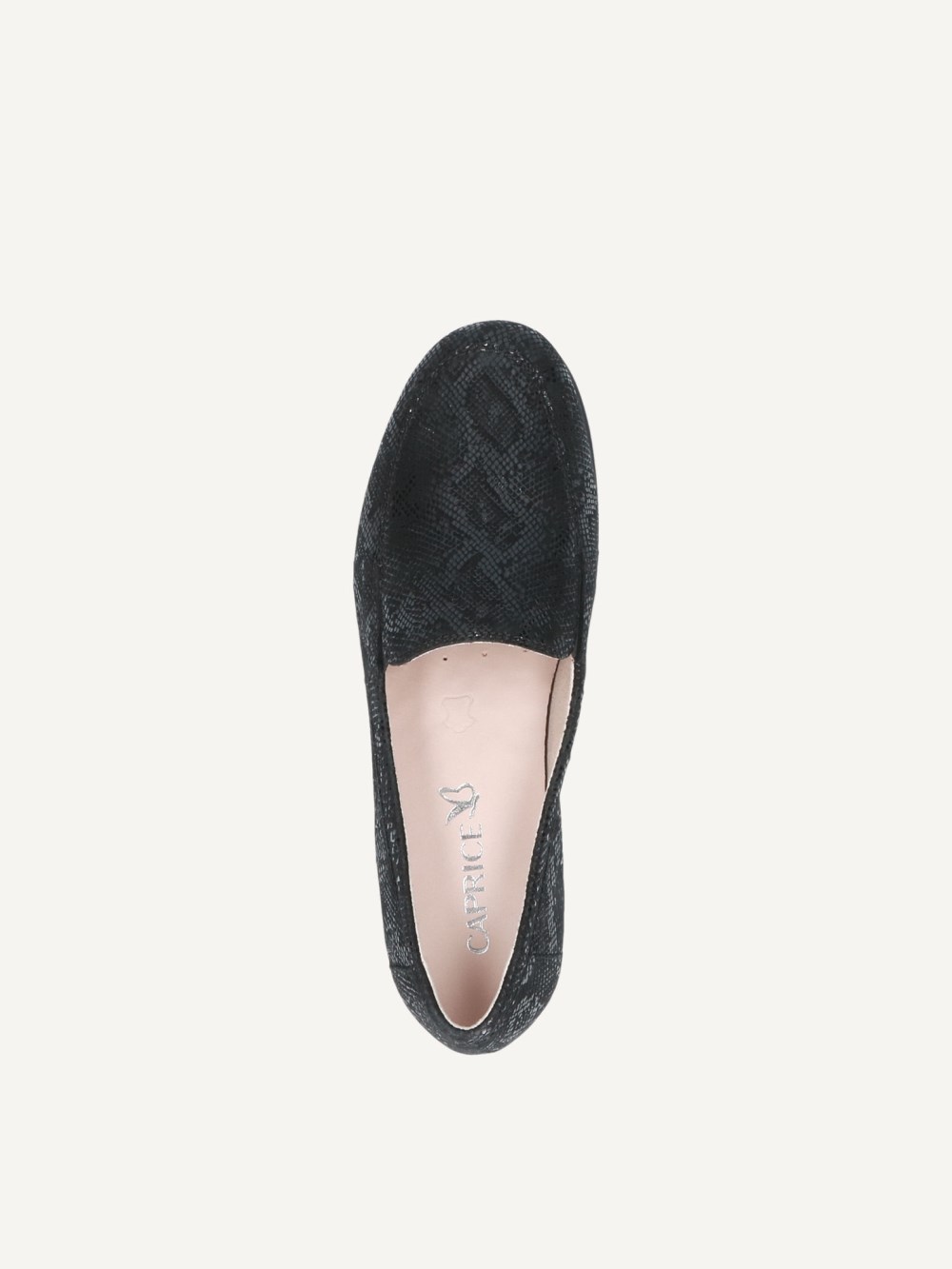 Caprice Slipper - Schwarzes Reptil