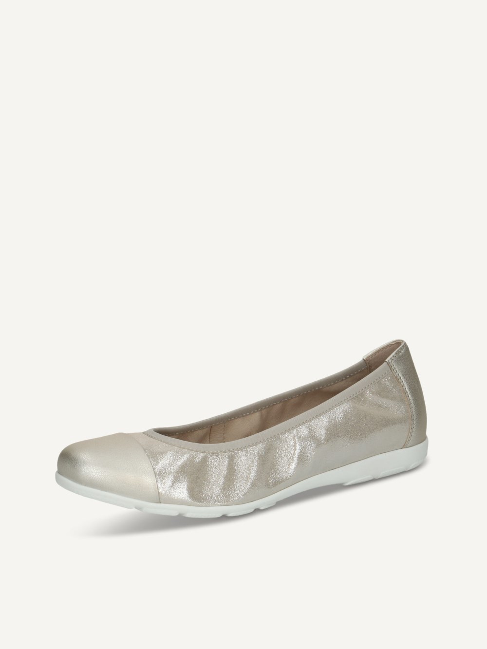 Caprice Ballerina - Taupe Metallic