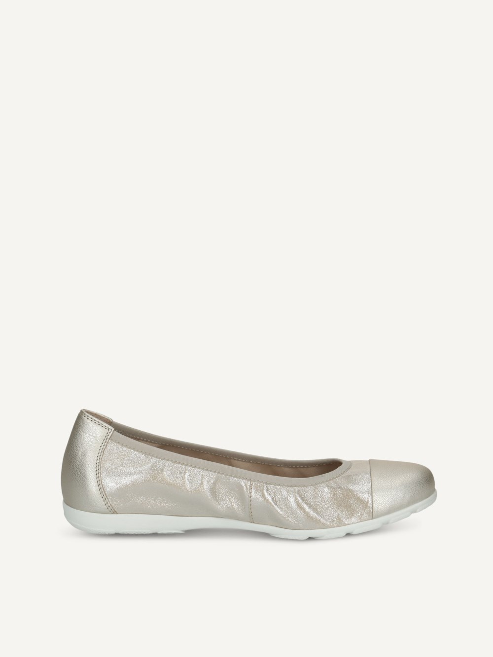 Caprice Ballerina - Taupe Metallic