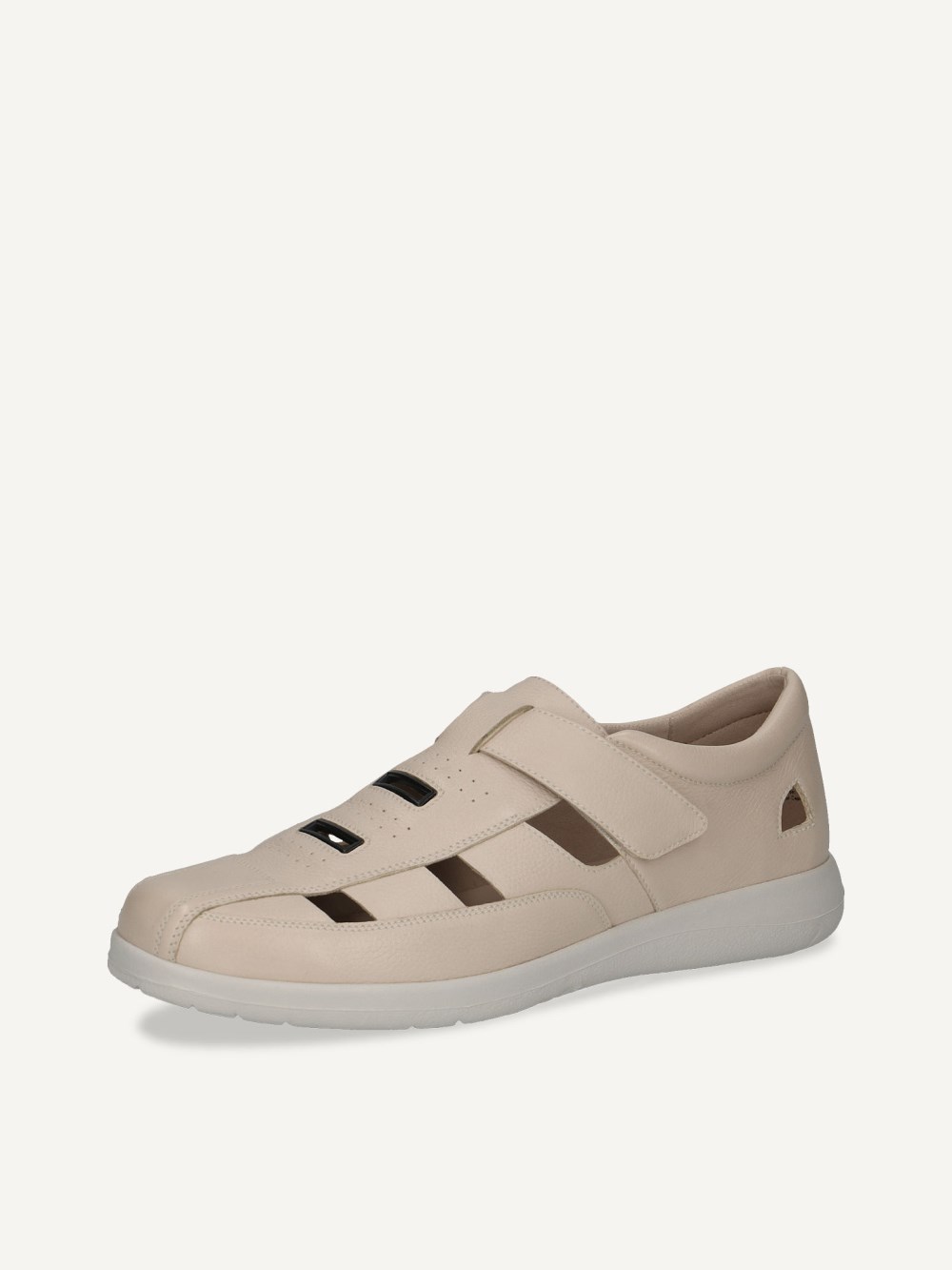 Caprice Slipper - Eierschalenfarbenes Nappaleder