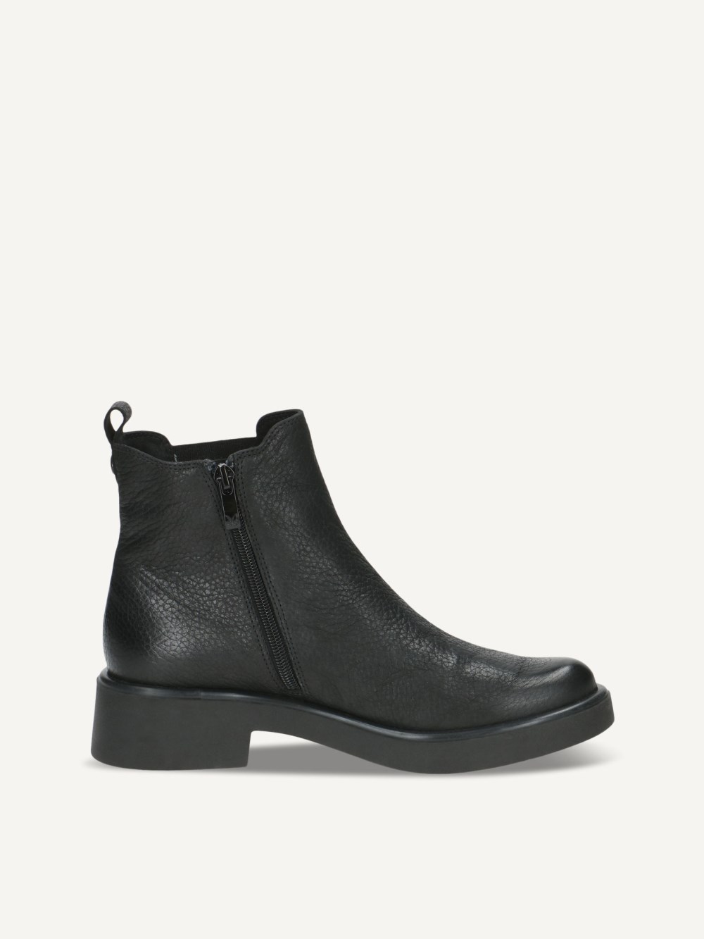Caprice Chelsea Boot - Schwarzes Nubukleder