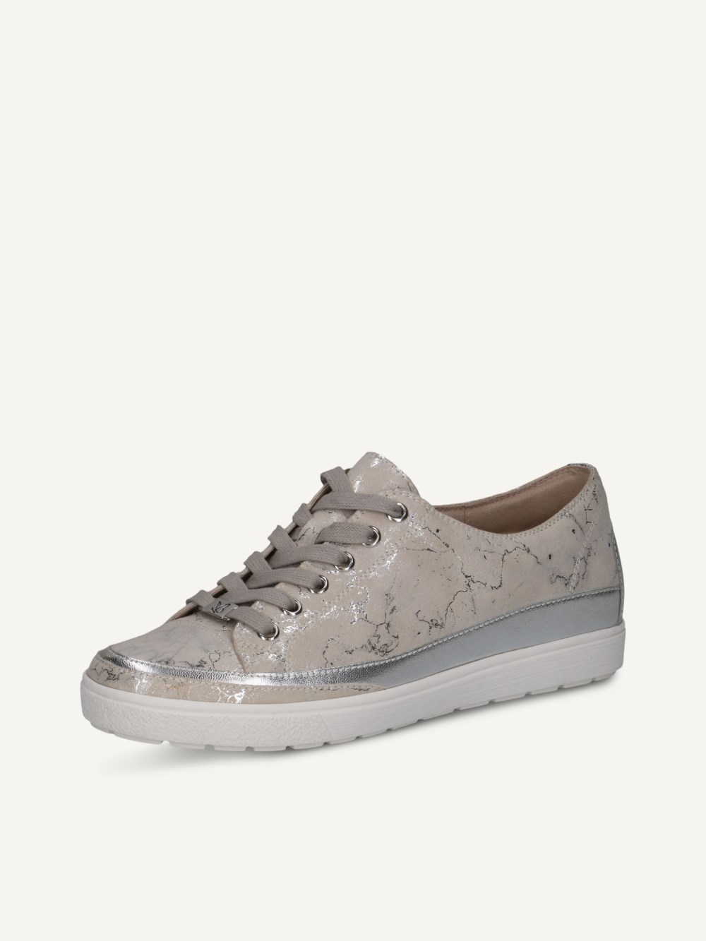 Caprice Sneaker - Cremeweiß/Silber
