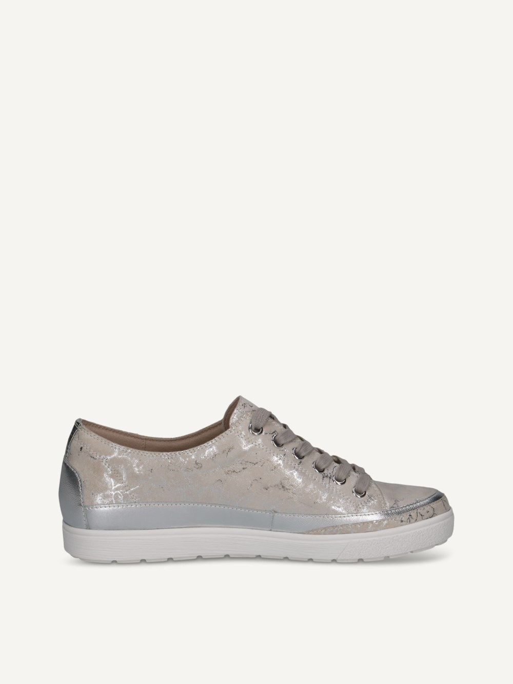 Caprice Sneaker - Cremeweiß/Silber
