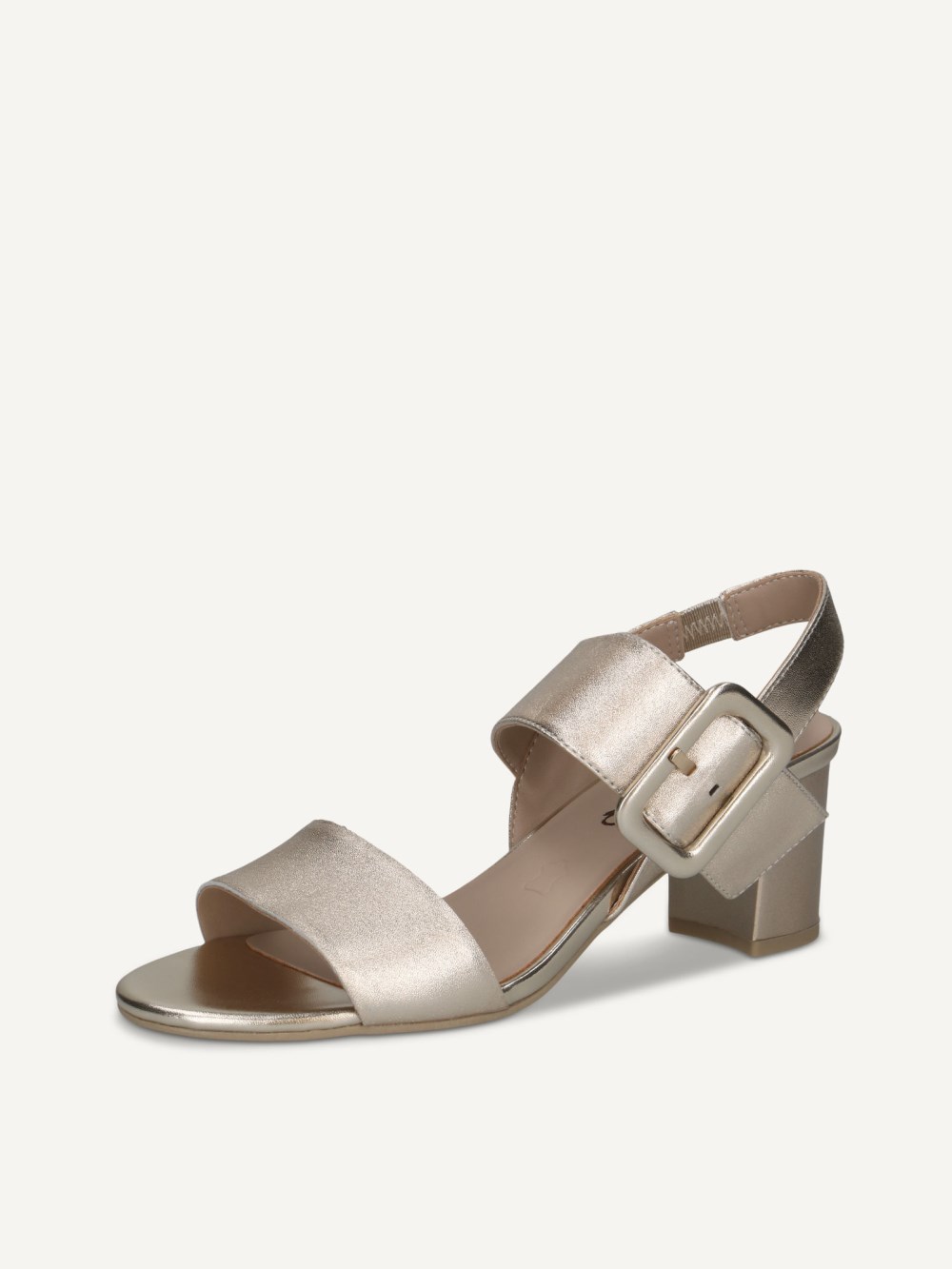 Caprice Sandalette - Hellgoldenes Metall.