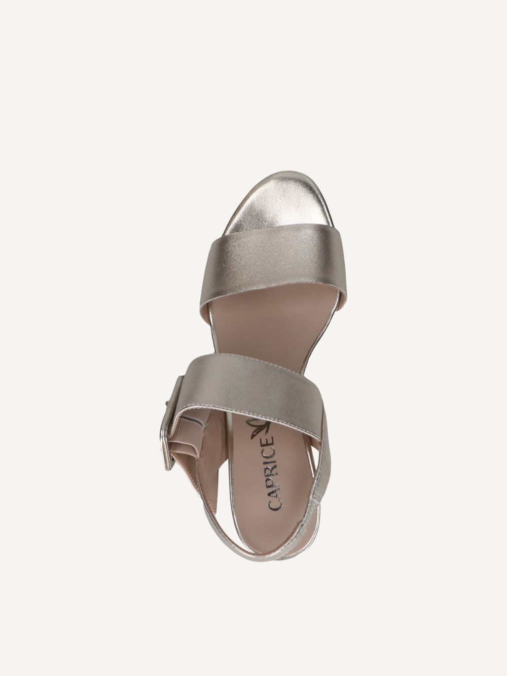 Caprice Sandalette - Hellgoldenes Metall.