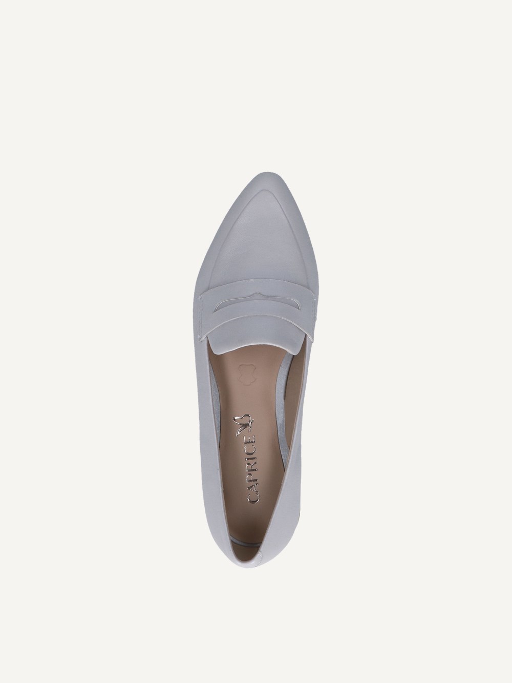 Caprice Slipper - Hellblaues Perlmuttleder