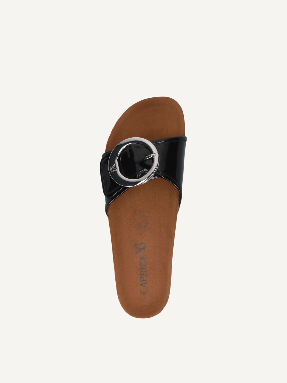 Caprice Pantolette - Schwarzes Lackleder