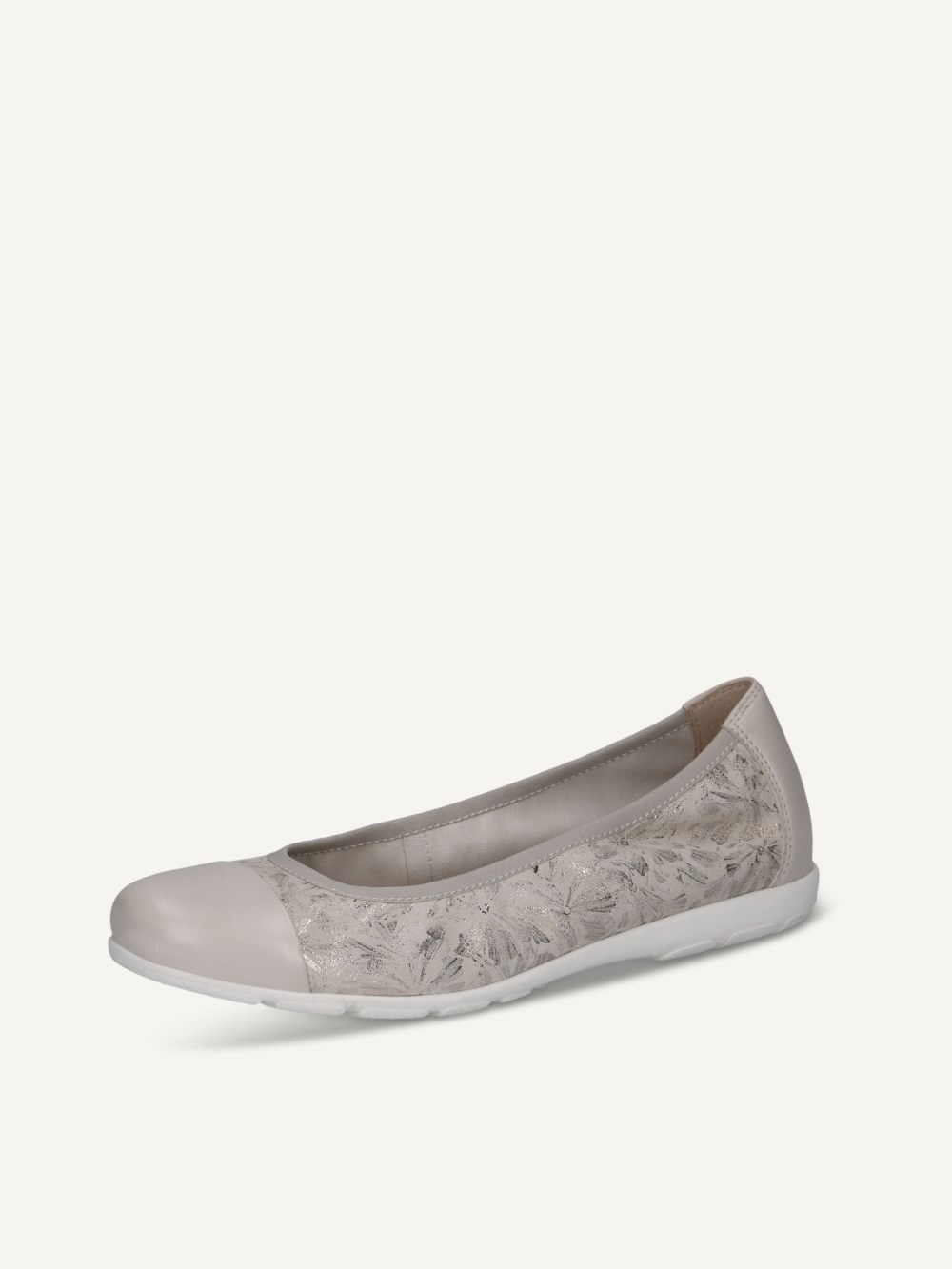 Caprice Ballerina - Offwhite / Silber