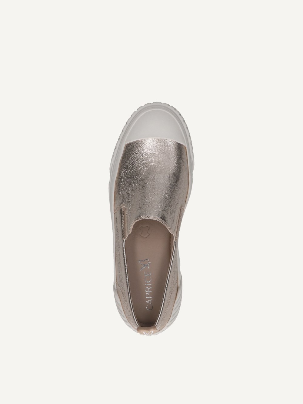 Caprice Slipper - Platinmetall