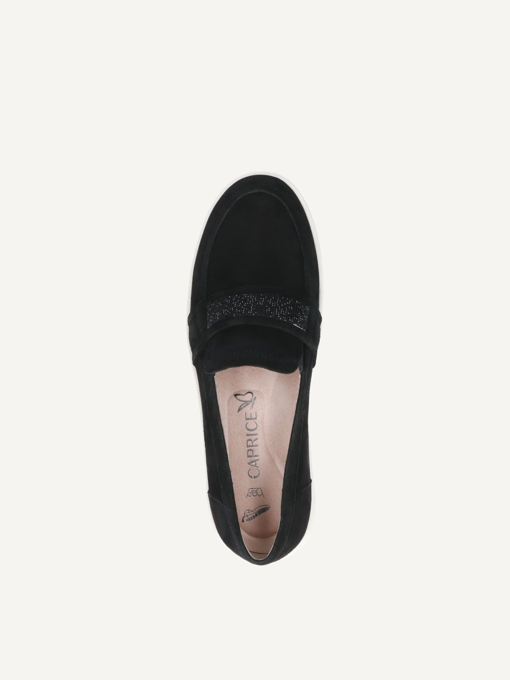 Caprice Slipper - Schwarzes Wildleder