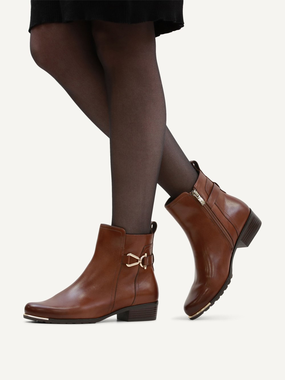 Caprice Stiefelette - Cognac-Nappaleder