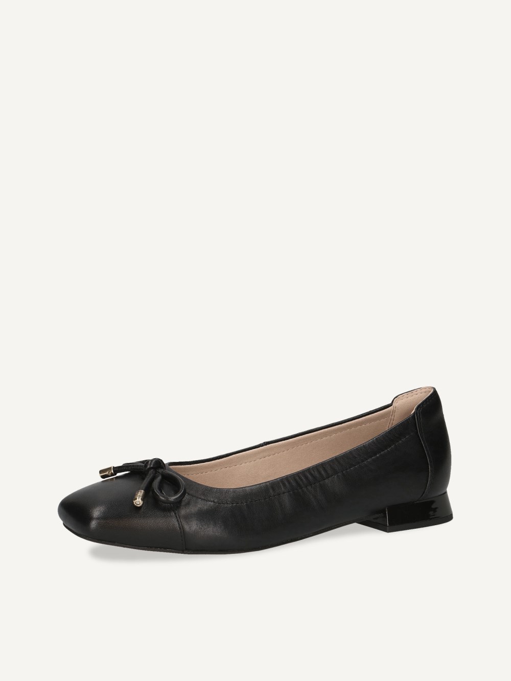 Caprice Ballerina - Schwarzes Nappaleder