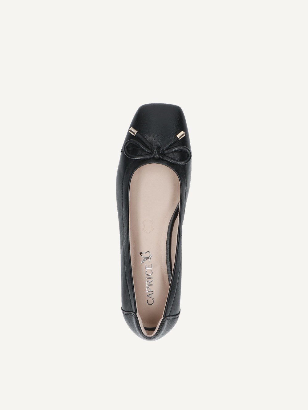 Caprice Ballerina - Schwarzes Nappaleder