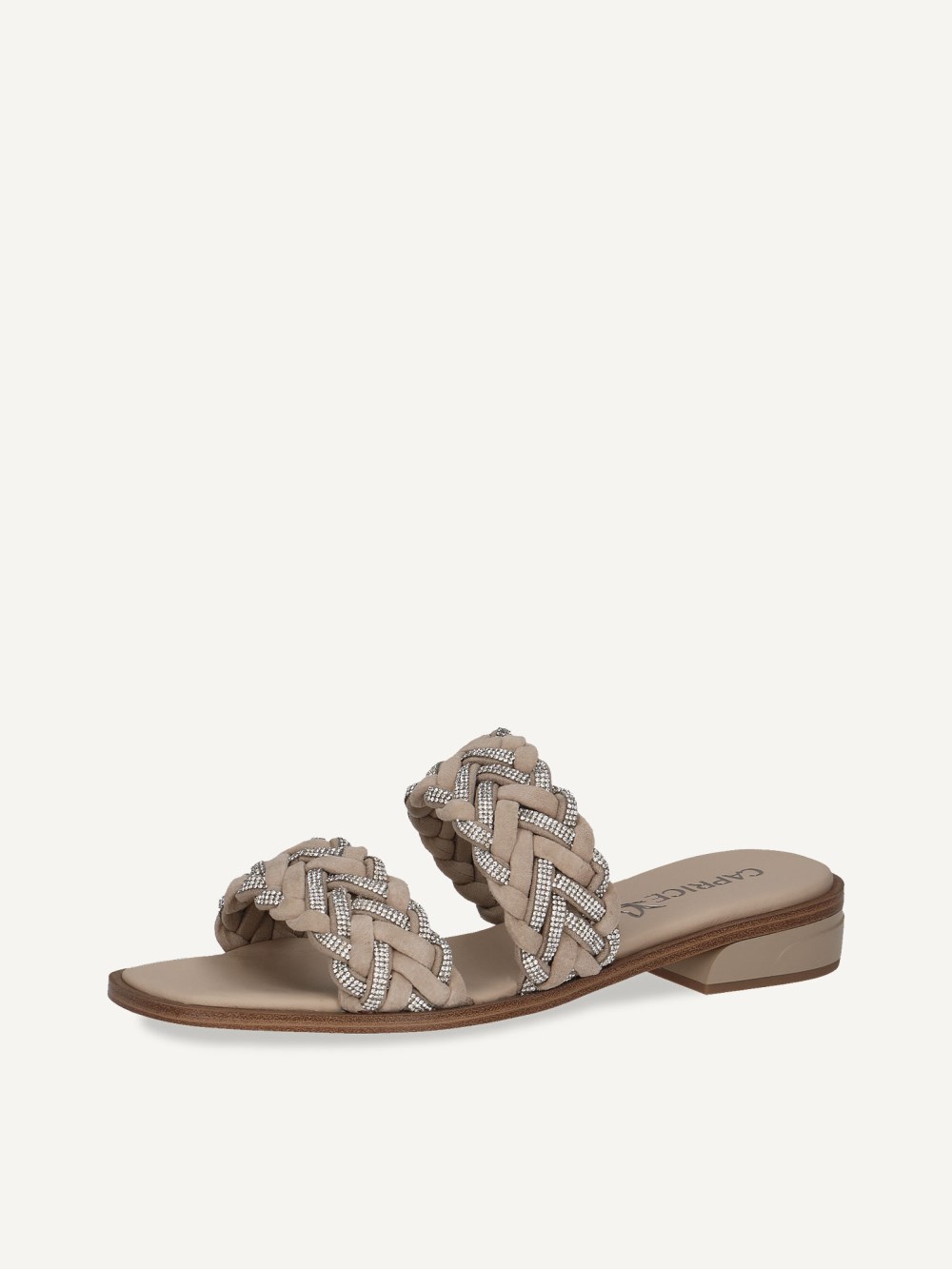 Caprice Pantolette - Taupefarbenes Wildleder