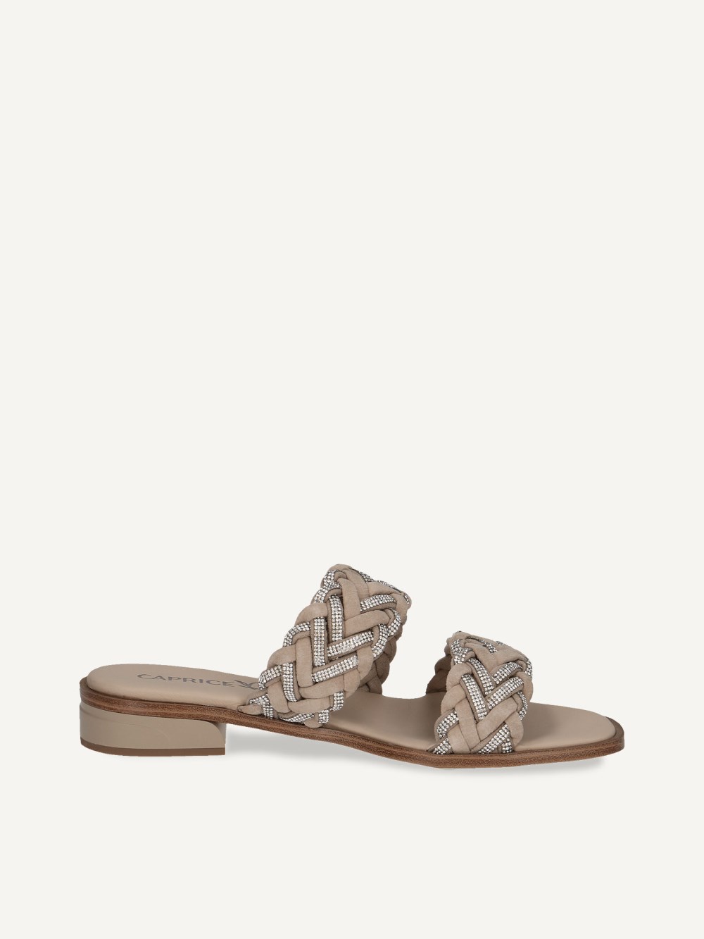 Caprice Pantolette - Taupefarbenes Wildleder