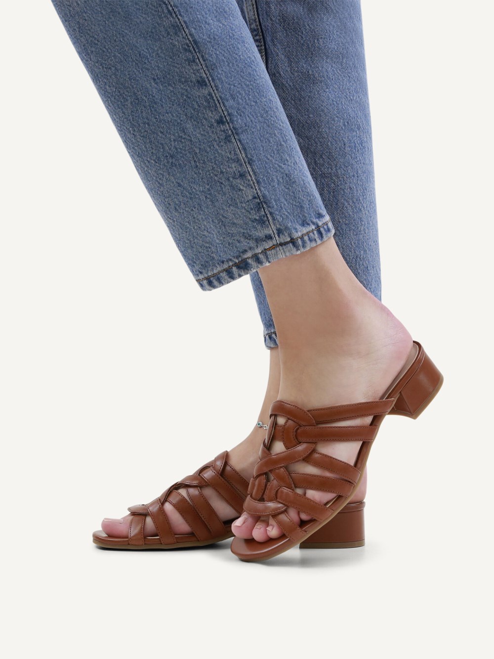 Caprice Pantolette - Cognac-Nappa