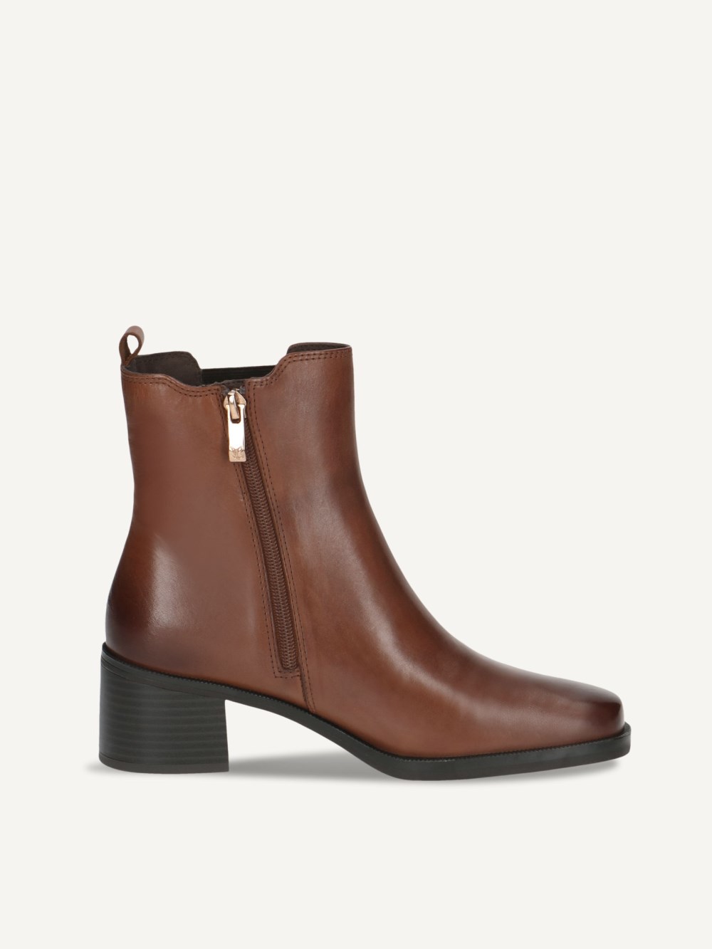 Caprice Stiefelette - Cognacfarbenes Nappaleder