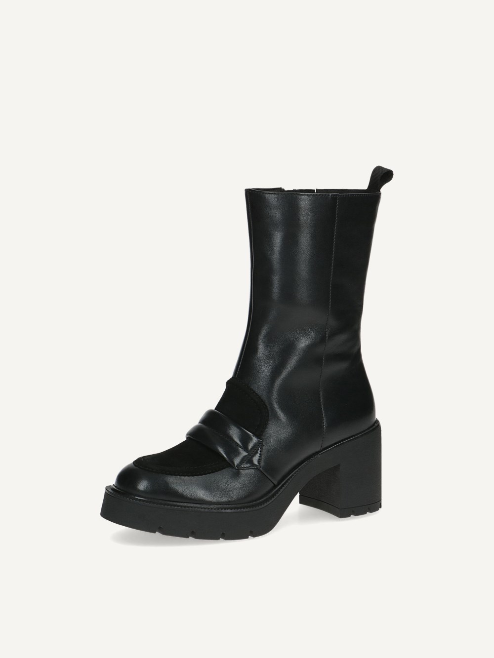 Caprice Stiefelette - Schwarzes Kammleder