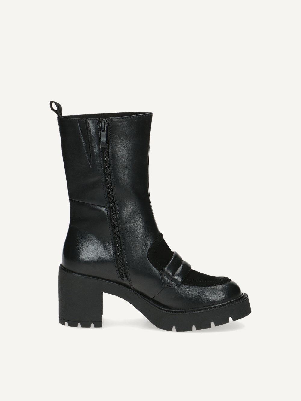 Caprice Stiefelette - Schwarzes Kammleder