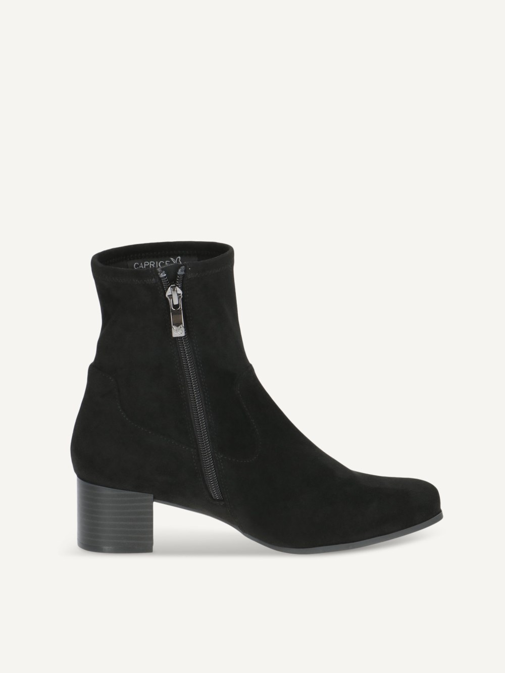 Caprice Stiefelette - Schwarzer Stretch