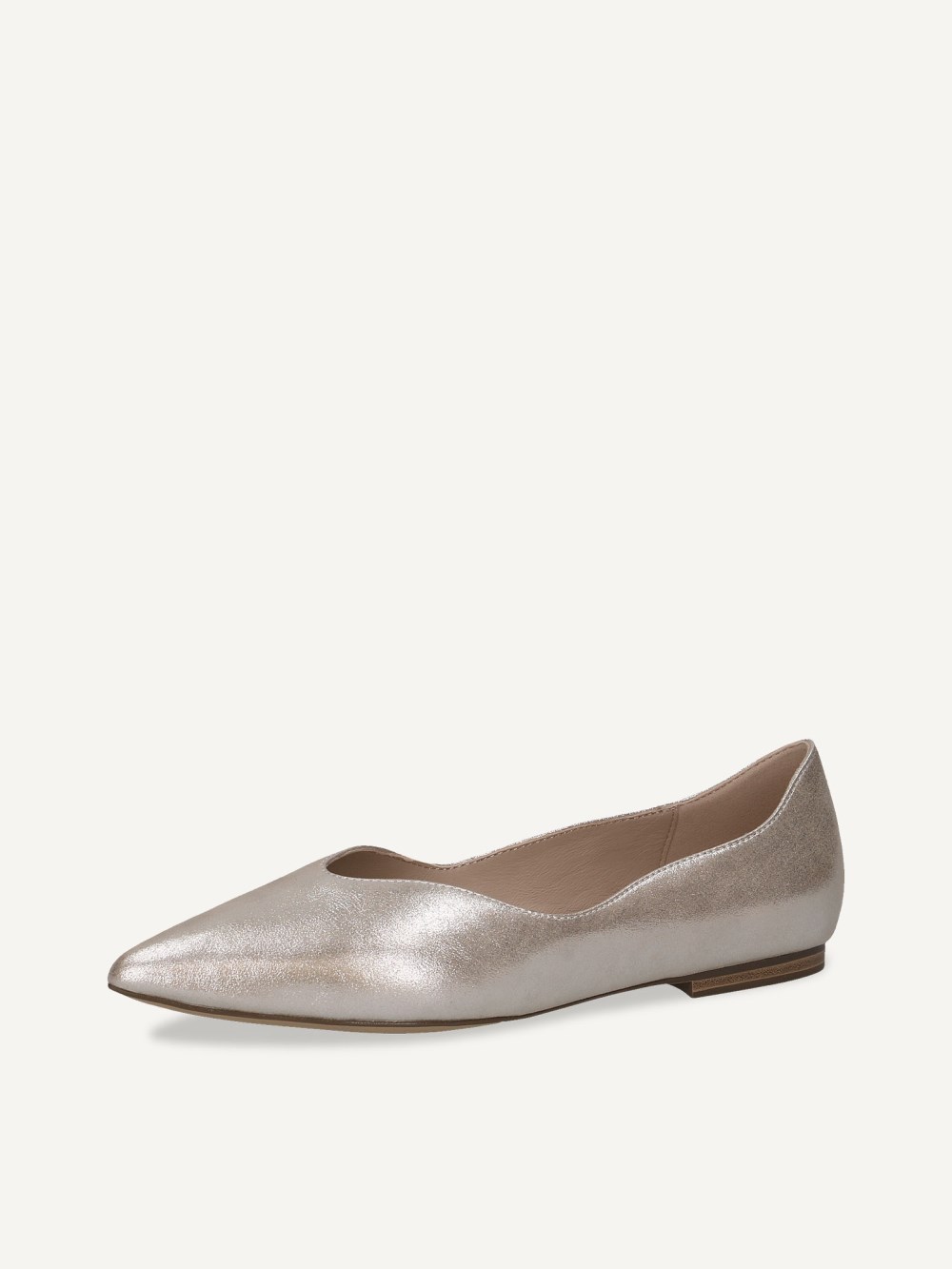 Caprice Ballerina - Taupe Metallic