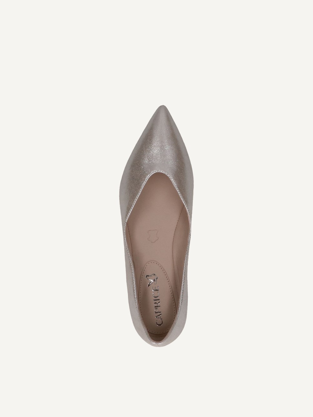 Caprice Ballerina - Taupe Metallic