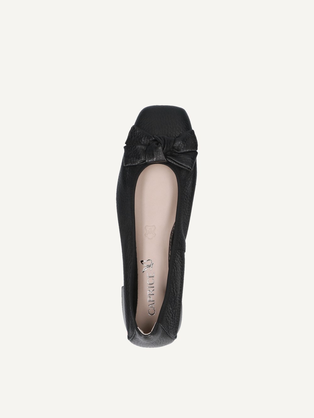 Caprice Ballerina - Schwarzes Hirschleder