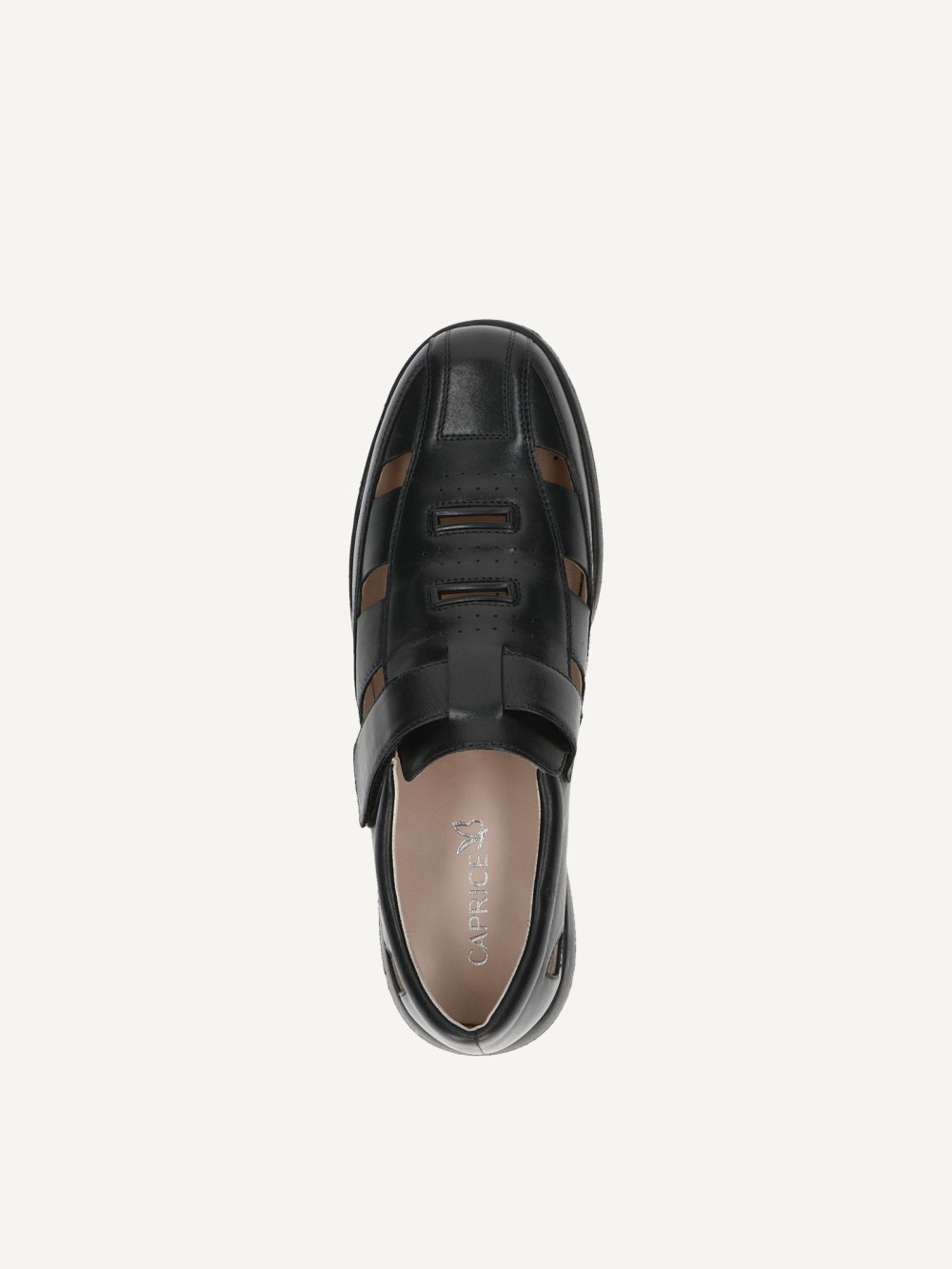 Caprice Slipper - Schwarzes Nappaleder