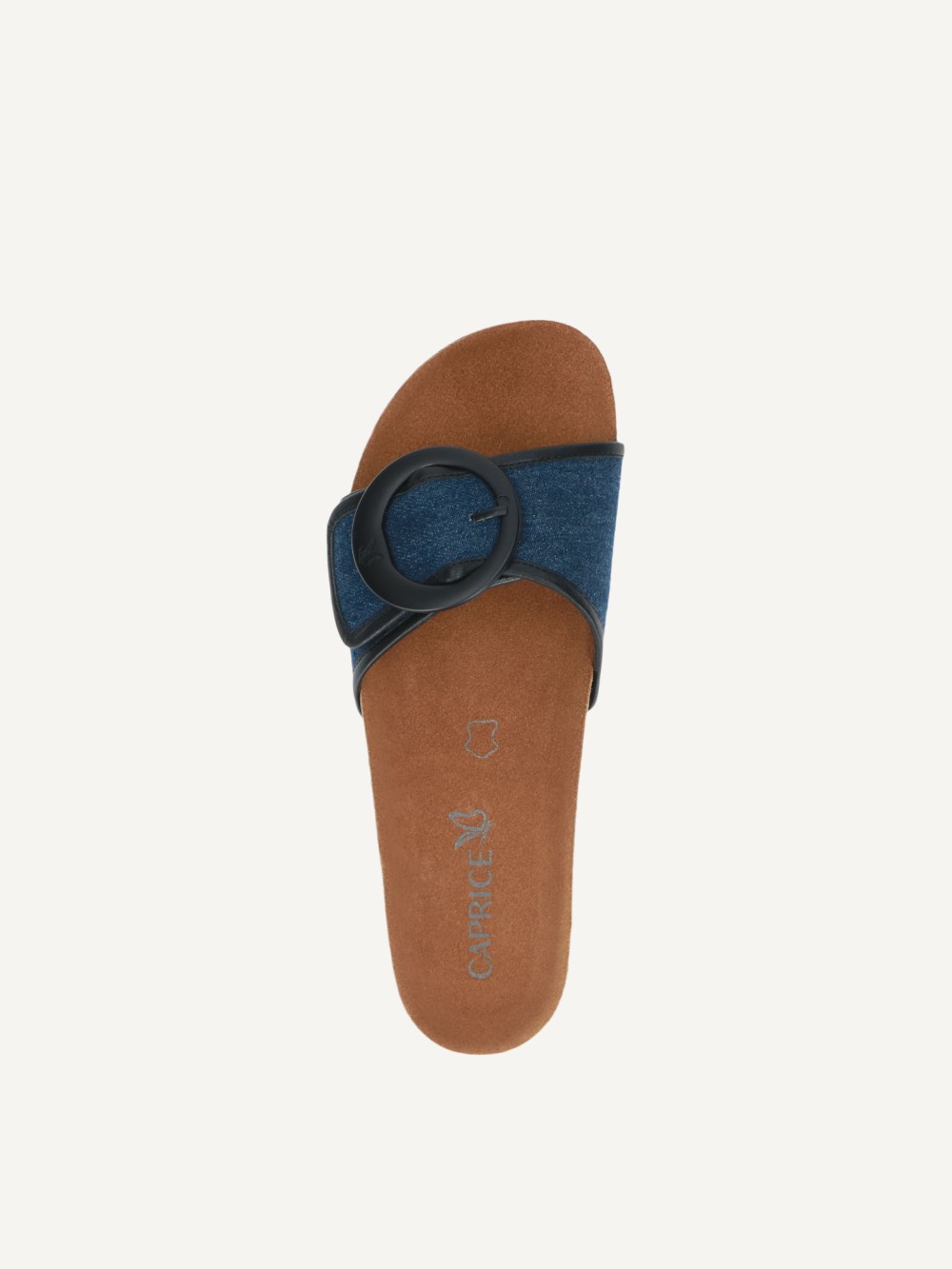 Caprice Pantolette - Jeans/Schwarz