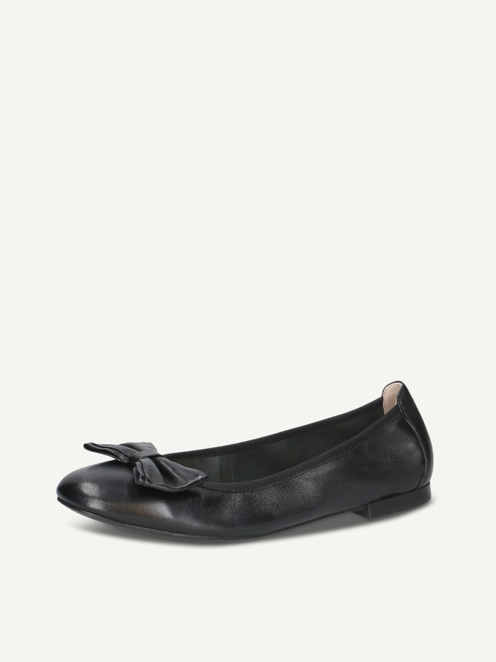 Caprice Ballerina - Schwarzes Nappaleder