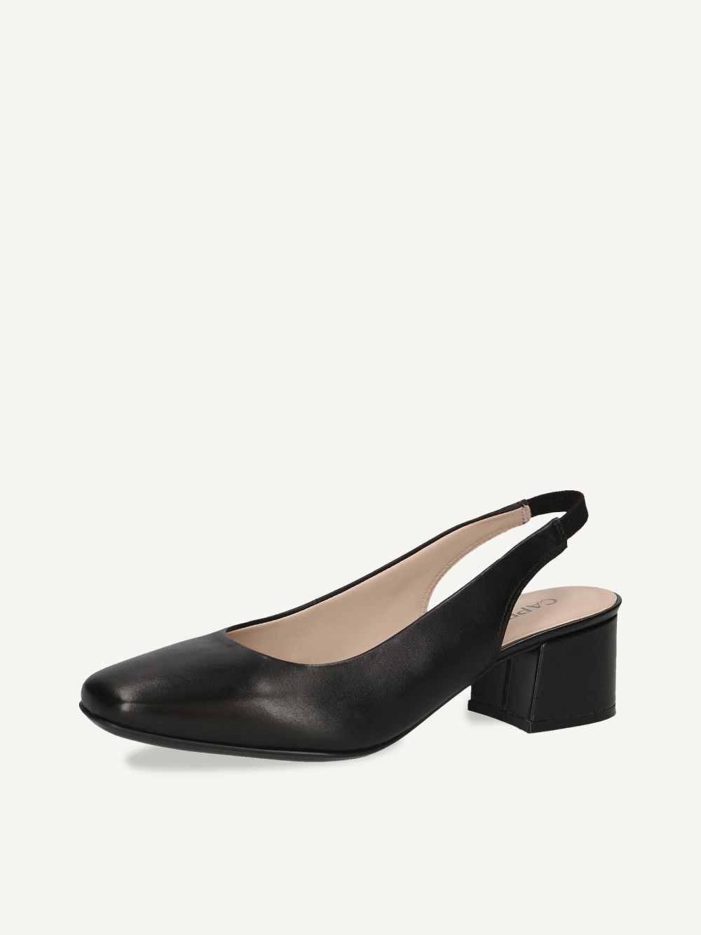 Caprice Slingpumps - Schwarzes Nappaleder