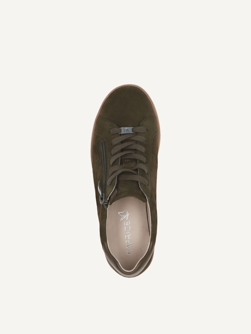 Caprice Sneaker - Khakifarbenes Wildleder
