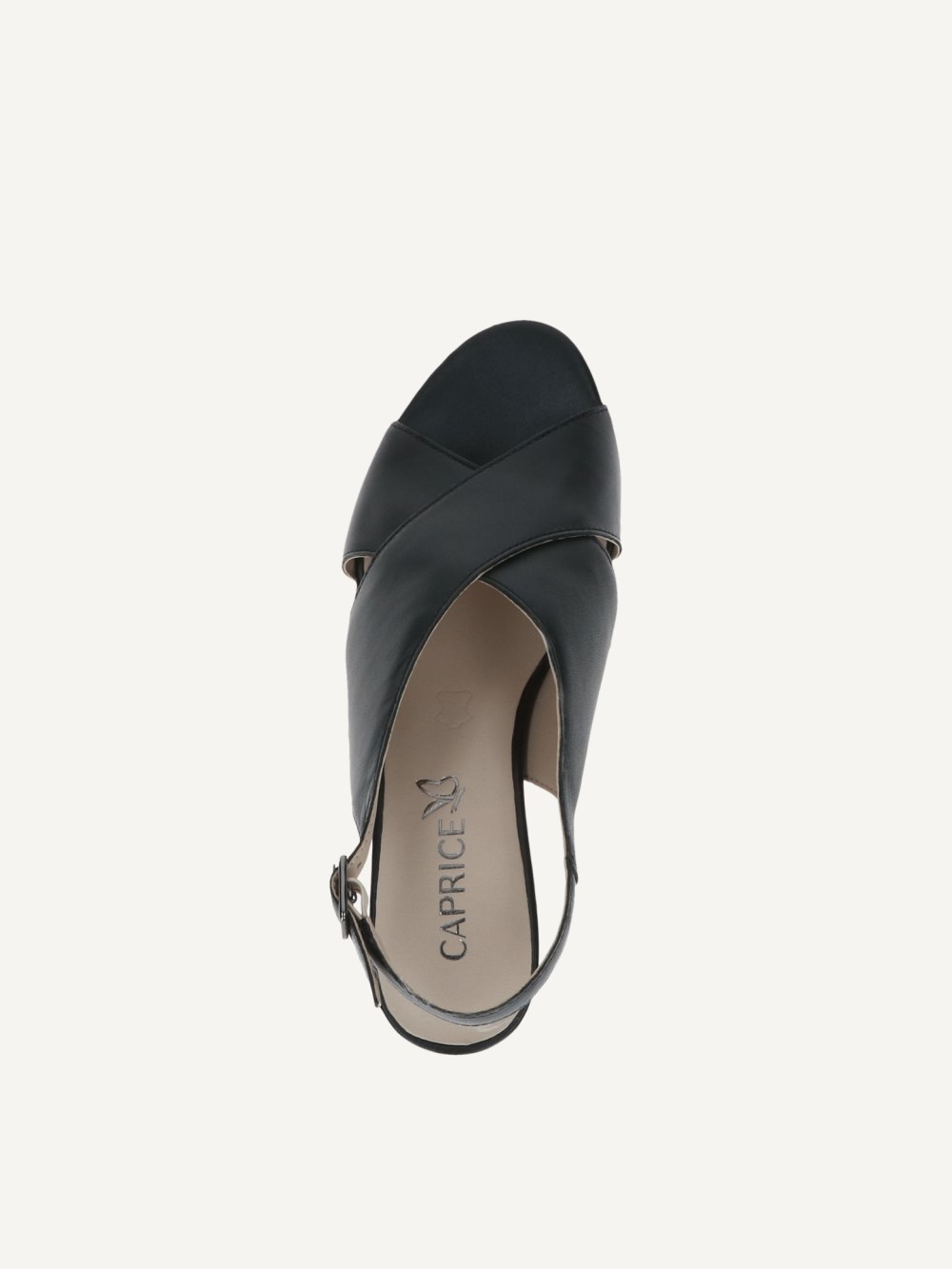 Caprice Sandalette - Schwarzes Nappaleder