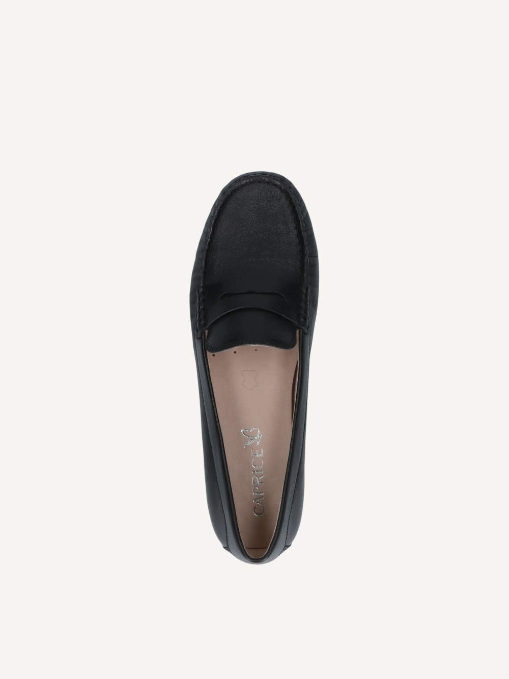 Caprice Moccassin - Schwarzes Nappa