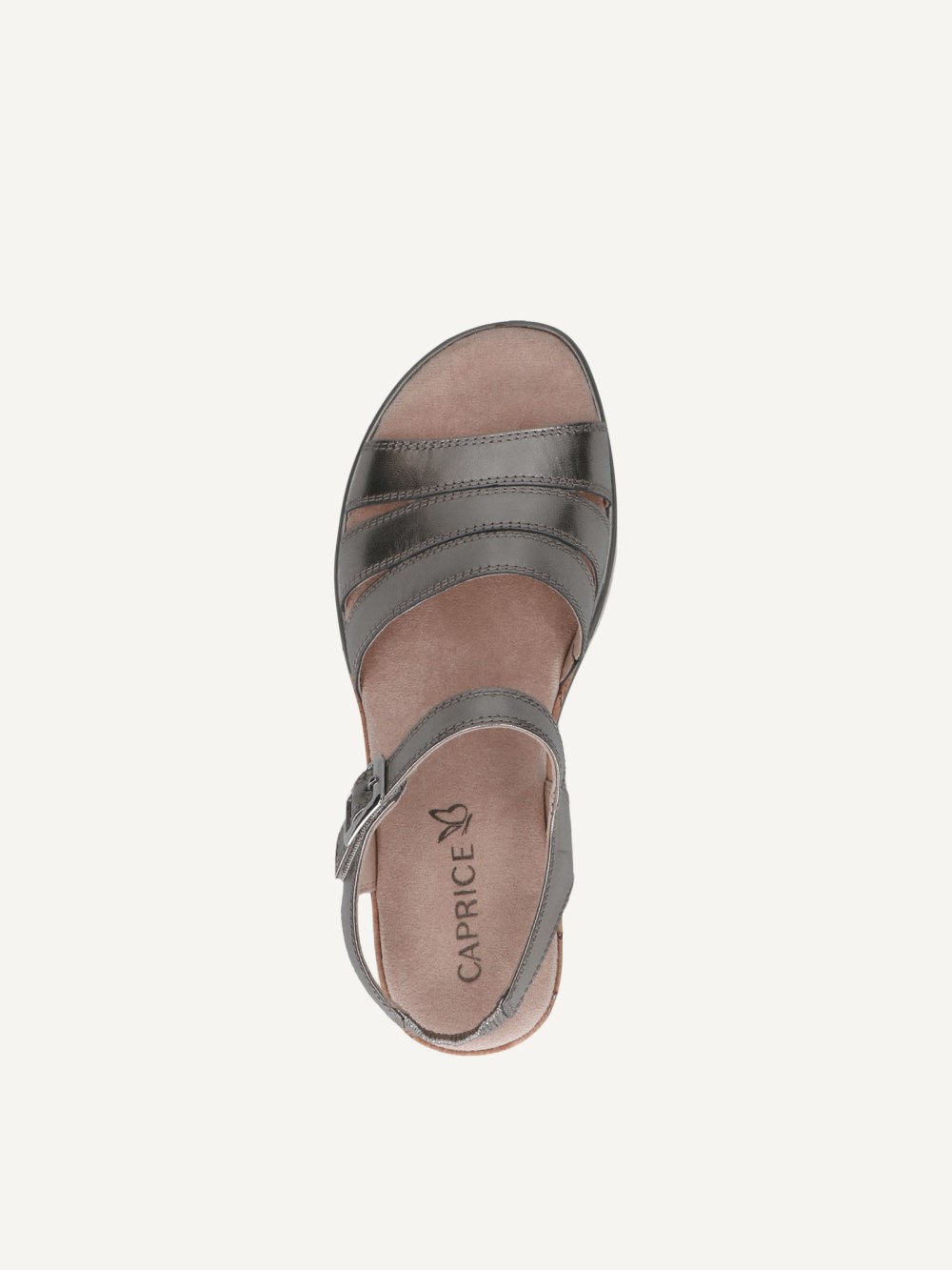 Caprice Sandalette - Steinfarbenes Metallic