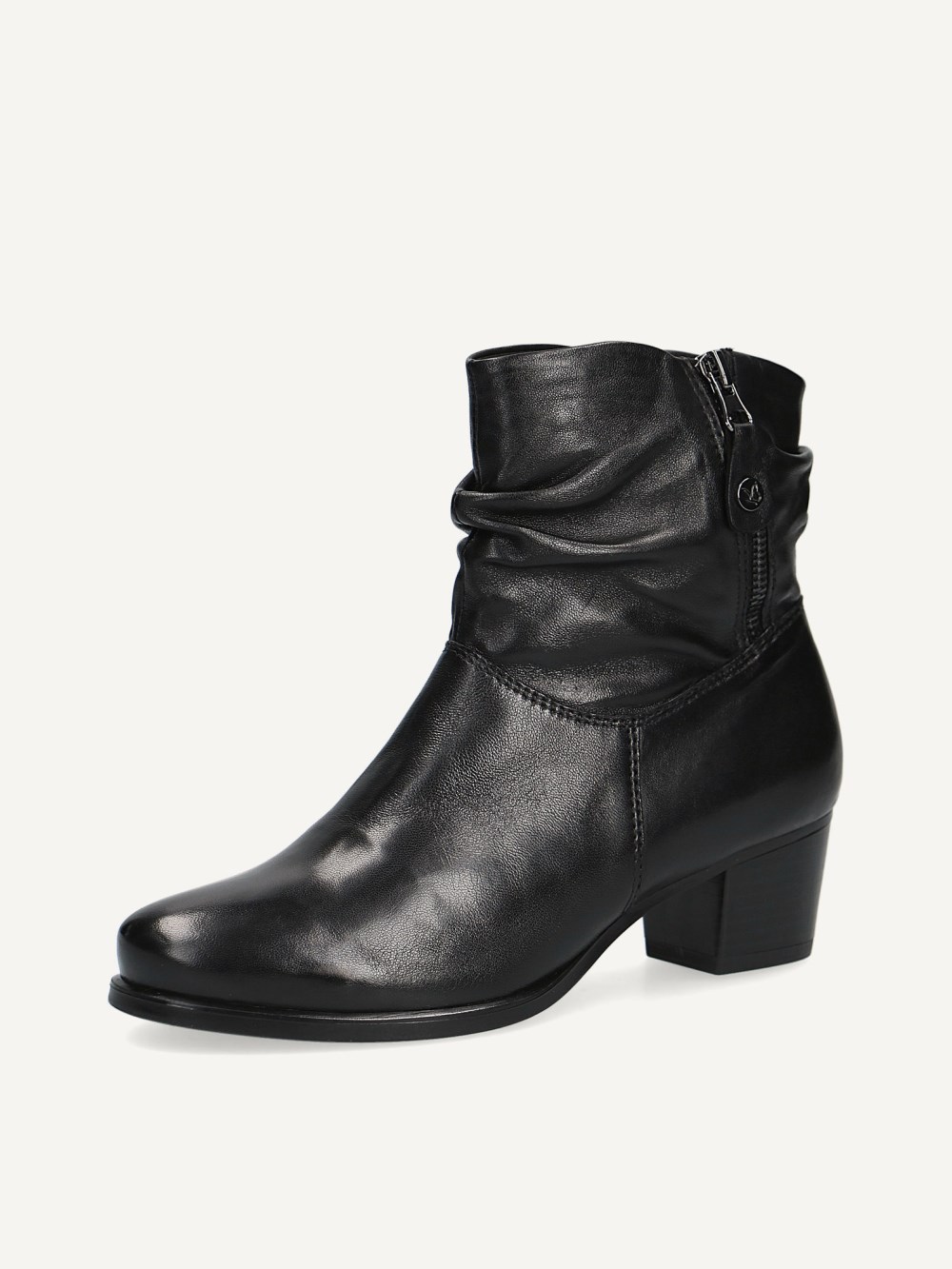 Caprice Stiefelette - Schwarzes Softnap-Lederleder