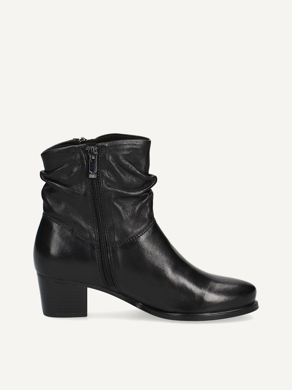 Caprice Stiefelette - Schwarzes Softnap-Lederleder