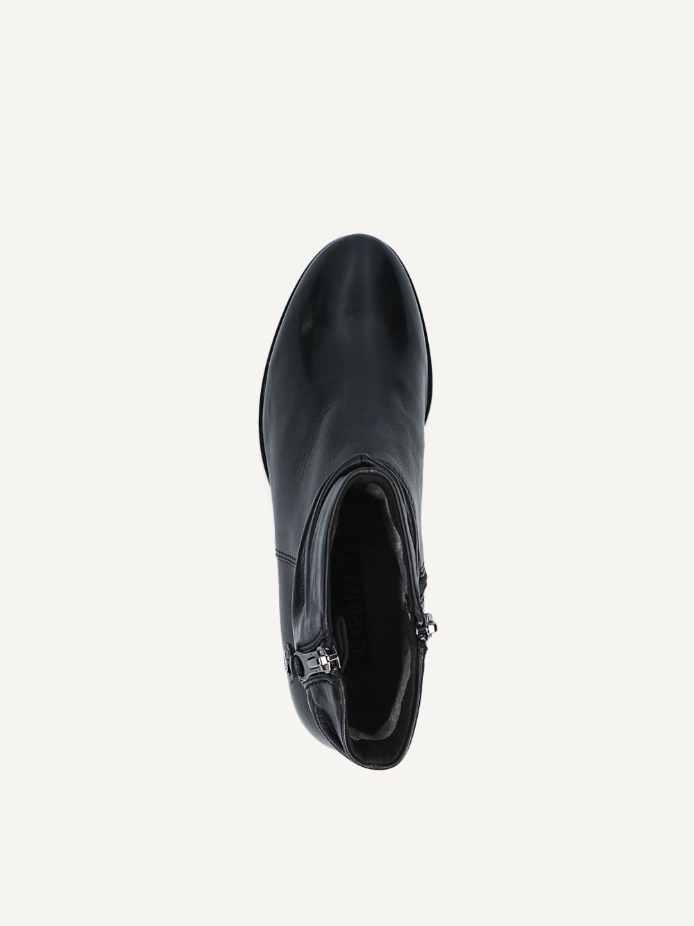 Caprice Stiefelette - Schwarzes Softnap-Lederleder