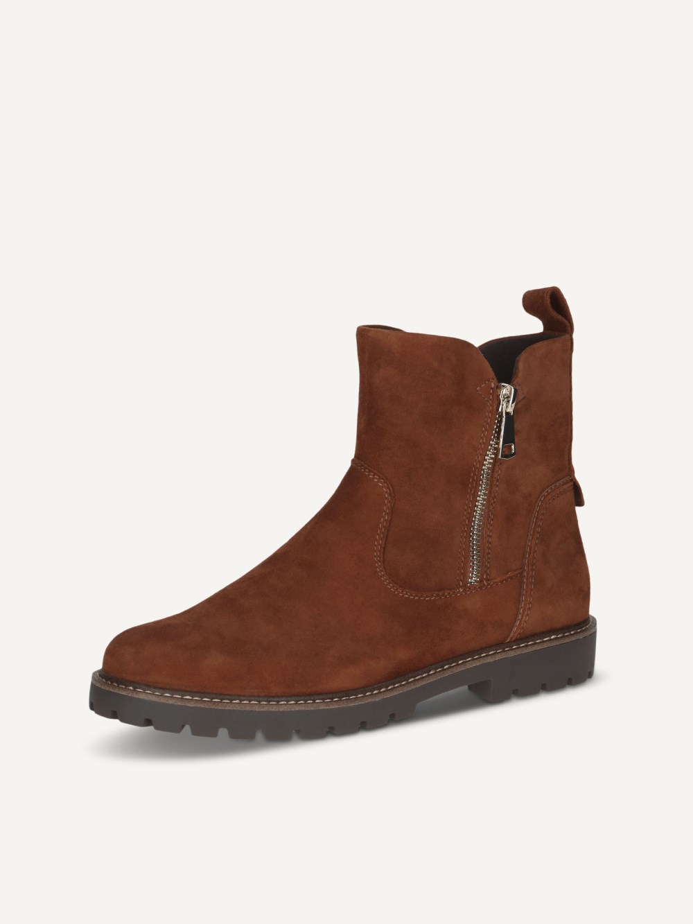 Caprice Stiefelette - Cognacfarbenes Wildleder